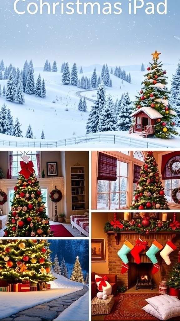 Festive Christmas Aesthetic iPad Wallpaper